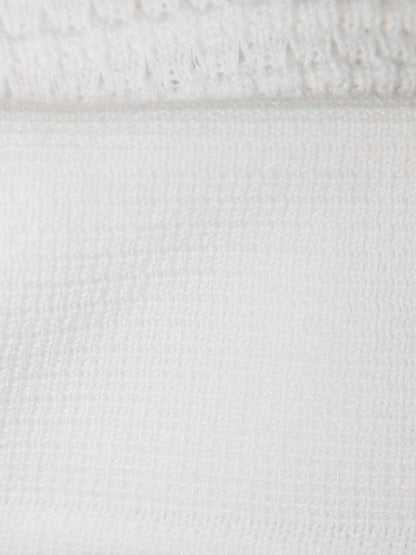 エムズグレイシー バイカラージップアップニットジャケット 418124 42 ホワイト IT1XECTLV5E4