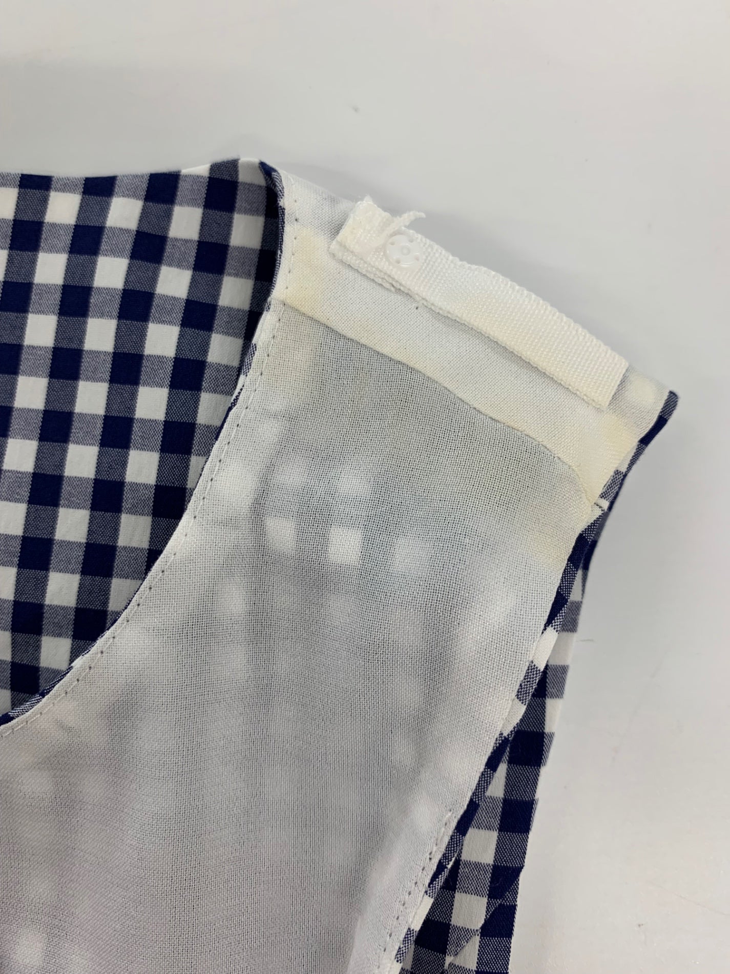 フォクシーニューヨーク Dress 40087 ワンピース 38 ネイビー ギンガム