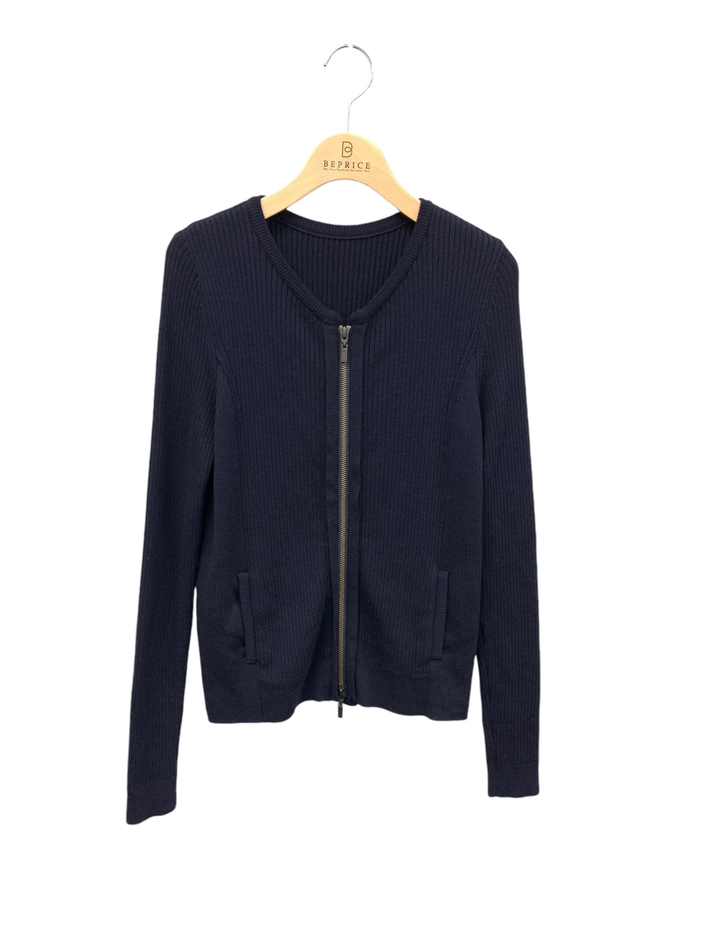 フォクシーブティック 41886 カーディガン 38 ネイビー Zip Up Rib ITME3C4M6YBC