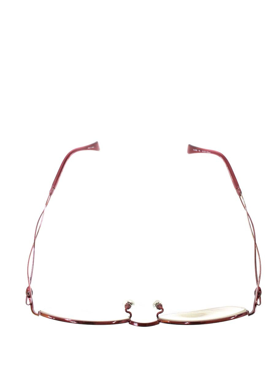 ラインアートシャルマン XL1650 メガネ レッド メタルフレーム ハーフリム オーバル ITJM9R8R7GBW 【SALE】