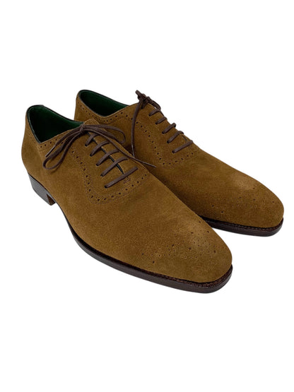 カルミナ プレーントゥ スエード メダリオン 6057 7 ブラウン 革 ITZYPA1TSE6I