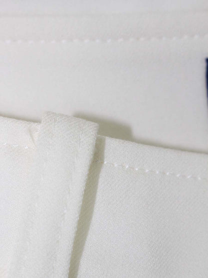 エムズグレイシー 726104 パンツ 40 ホワイト カットワーク レース リボン IT1E9663XL2G