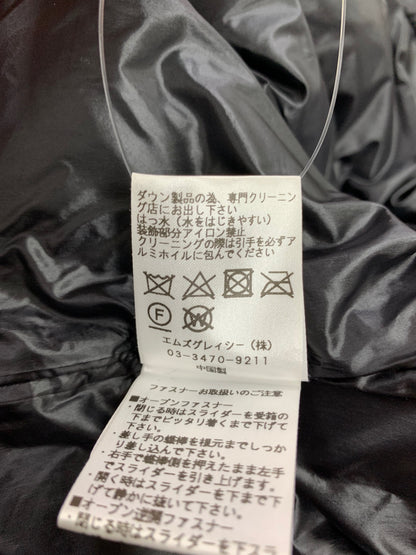 エムズグレイシー 019509 コンパクトダウンジャケット 38 ブラック フラワージップ フリル ハートワッペン フード ITODGMDKM2EV