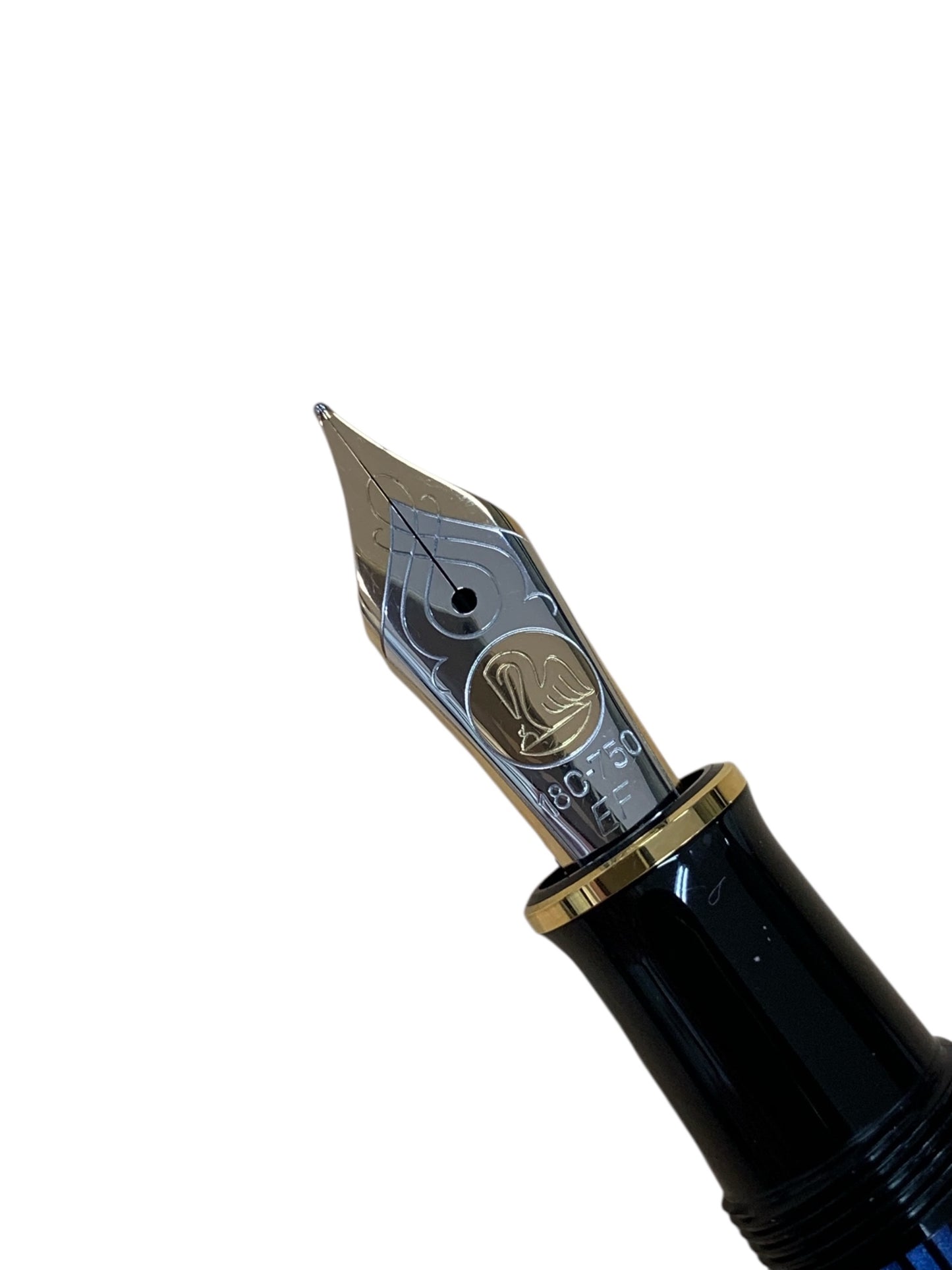 ペリカン 万年筆 スーベレーン M800 ブルー EF 18C-750 ストライプ ボトルインク付き ITZBRN9V9G0K