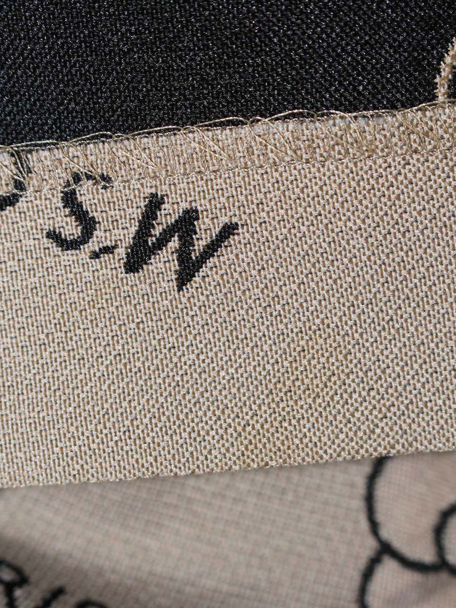 エムズグレイシー 011503 ワンピース 38 ベージュ/ブラック カメリアモチーフ IT5S0S7XIEVX