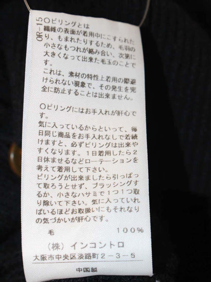ヴィヴィアンウエストウッドレッドレーベル 16-12-132016 カーディガン M ブラック クルーネック ケーブル ロゴ刺繍 ITX7I2JHPSTQ 【SALE】