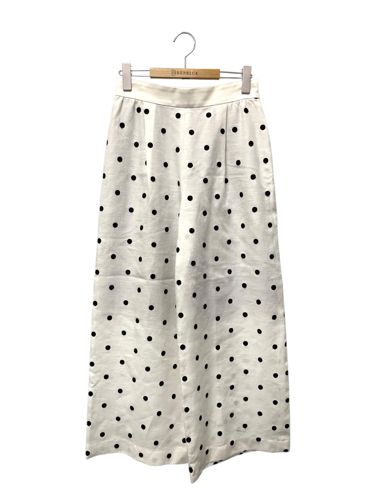ルネ 6425010 パンツ 36 ホワイト ワイド ドット 水玉 IT5NGSAUH974