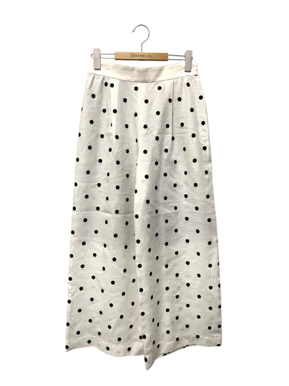 ルネ 6425010 パンツ 36 ホワイト ワイド ドット 水玉 IT5NGSAUH974