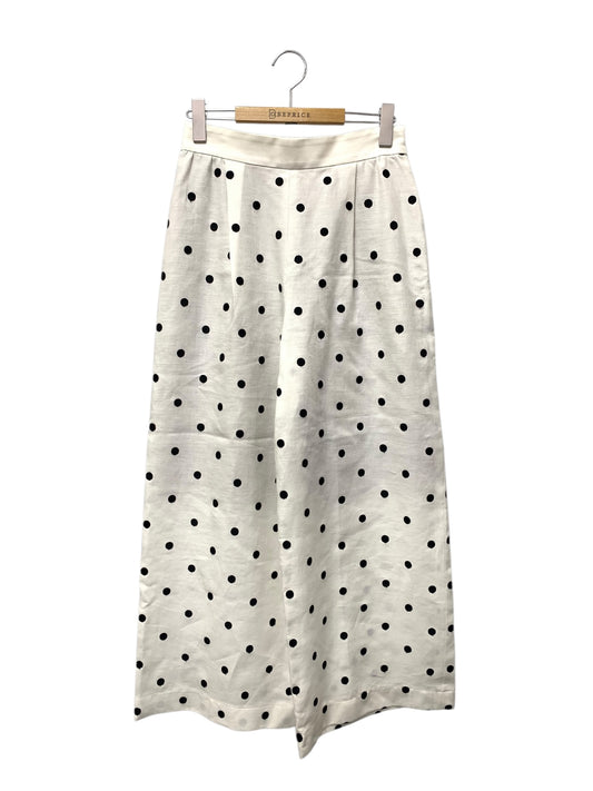 ルネ 6425010 パンツ 36 ホワイト ワイド ドット 水玉 IT5NGSAUH974
