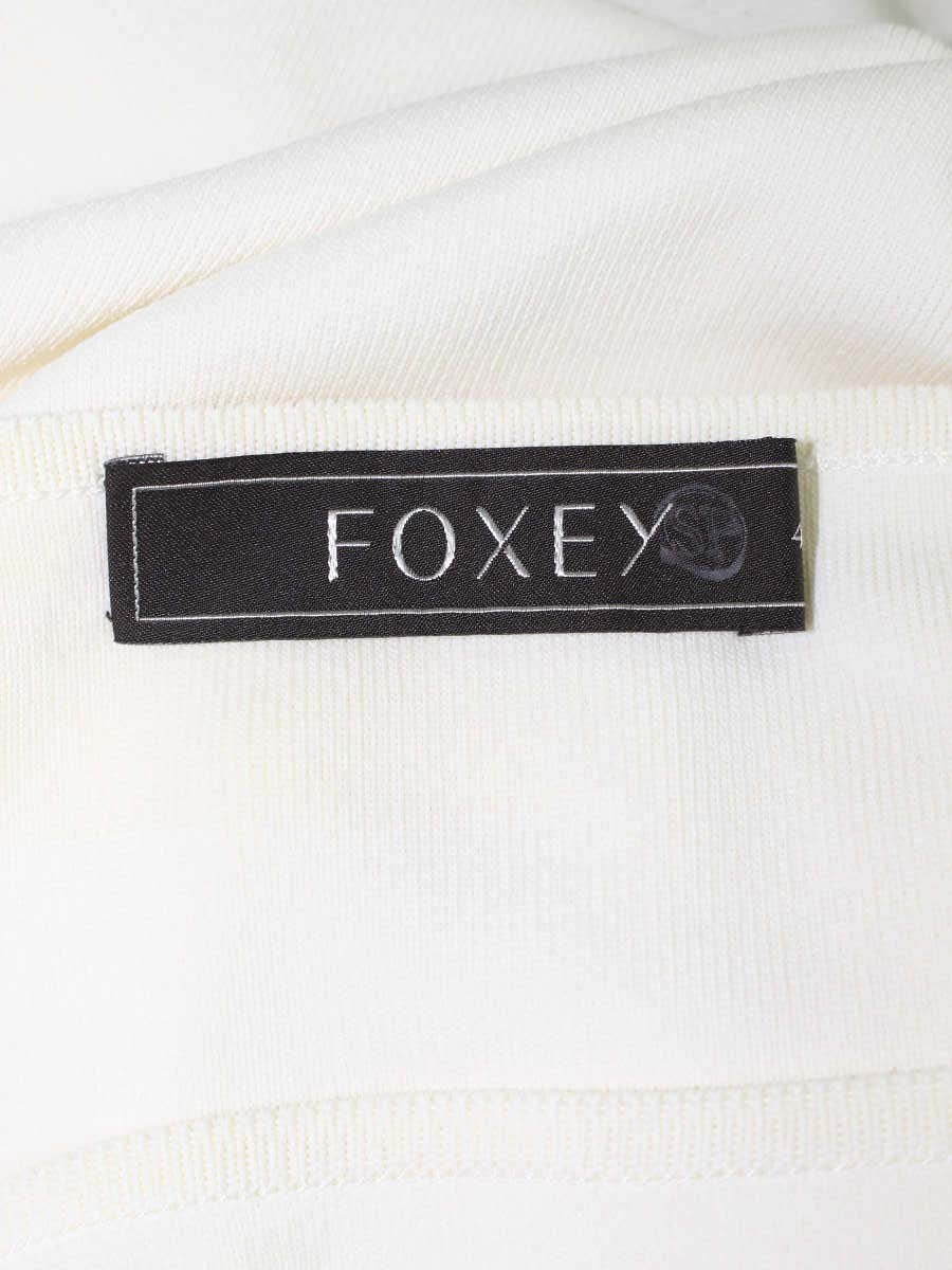 美品 FOXEY フォクシー Tulip Tops ストレッチ ショートスリーブ