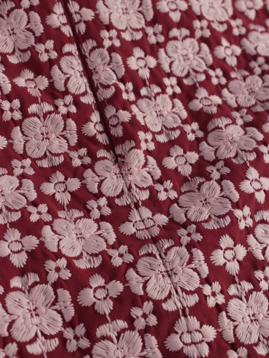 トッカ OPTOHA0250 ワンピース 0 パープル フラワーモチーフ 刺繍 IT55BWDK4E96