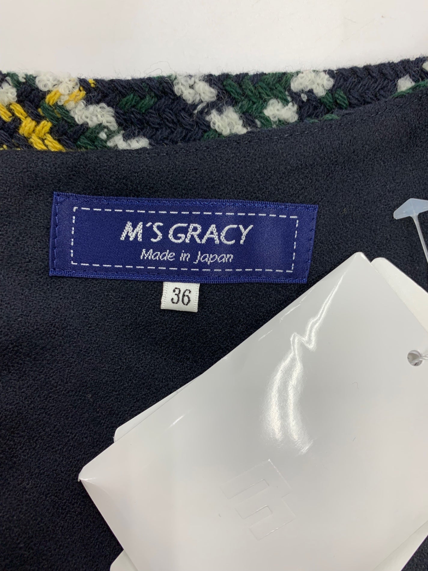 エムズグレイシー サスティナブルチェックスカート 117613 スカート 36 グリーン/ネイビー ITJMJLQ14JPW