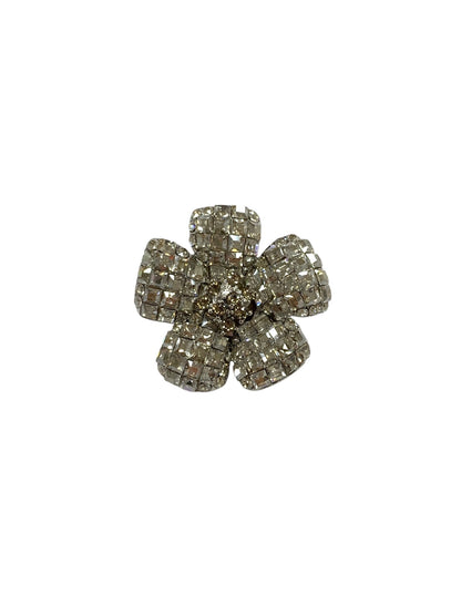 フォクシーブティック ブローチ シルバー フラワーモチーフ ラインストーン ITYVCOP4Y0S0