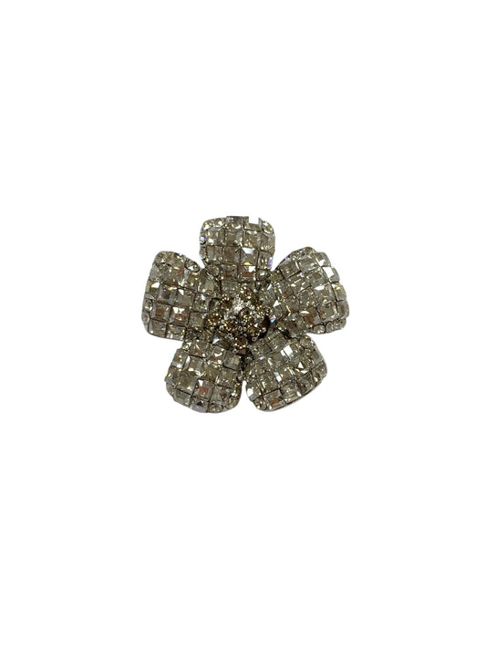 フォクシーブティック ブローチ シルバー フラワーモチーフ ラインストーン ITYVCOP4Y0S0