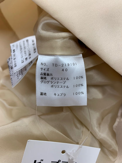 エムズグレイシー 219101 コート 40 ベージュ ジップアップ ライナー付き IT92UVOJCUNQ