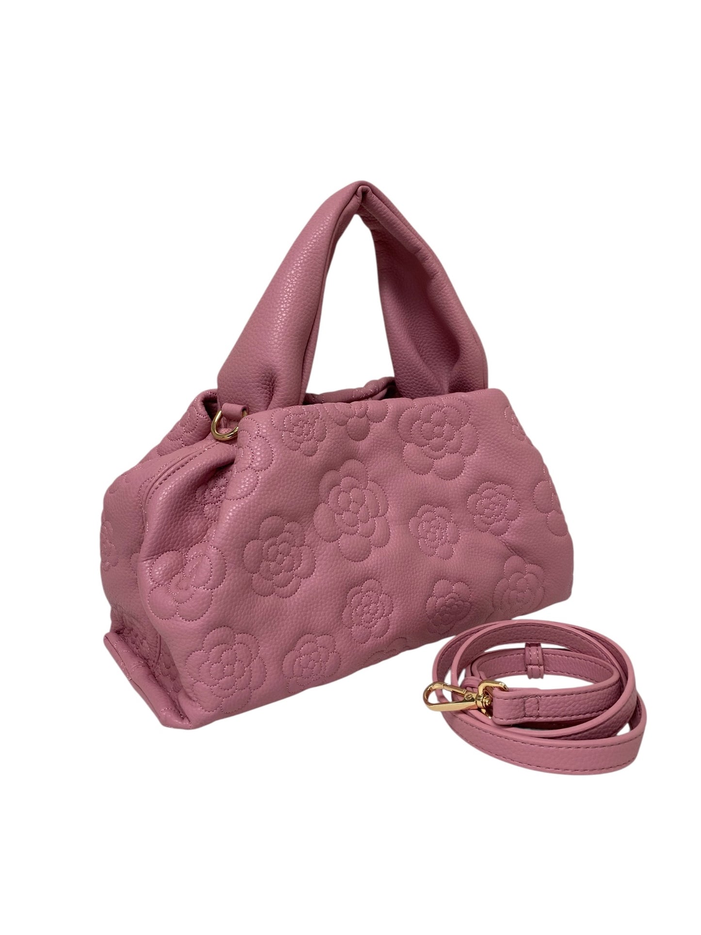 エムズグレイシー フラワー刺繍入りワンハンドルバッグ 494501 ピンク ITPIE19MXD7C