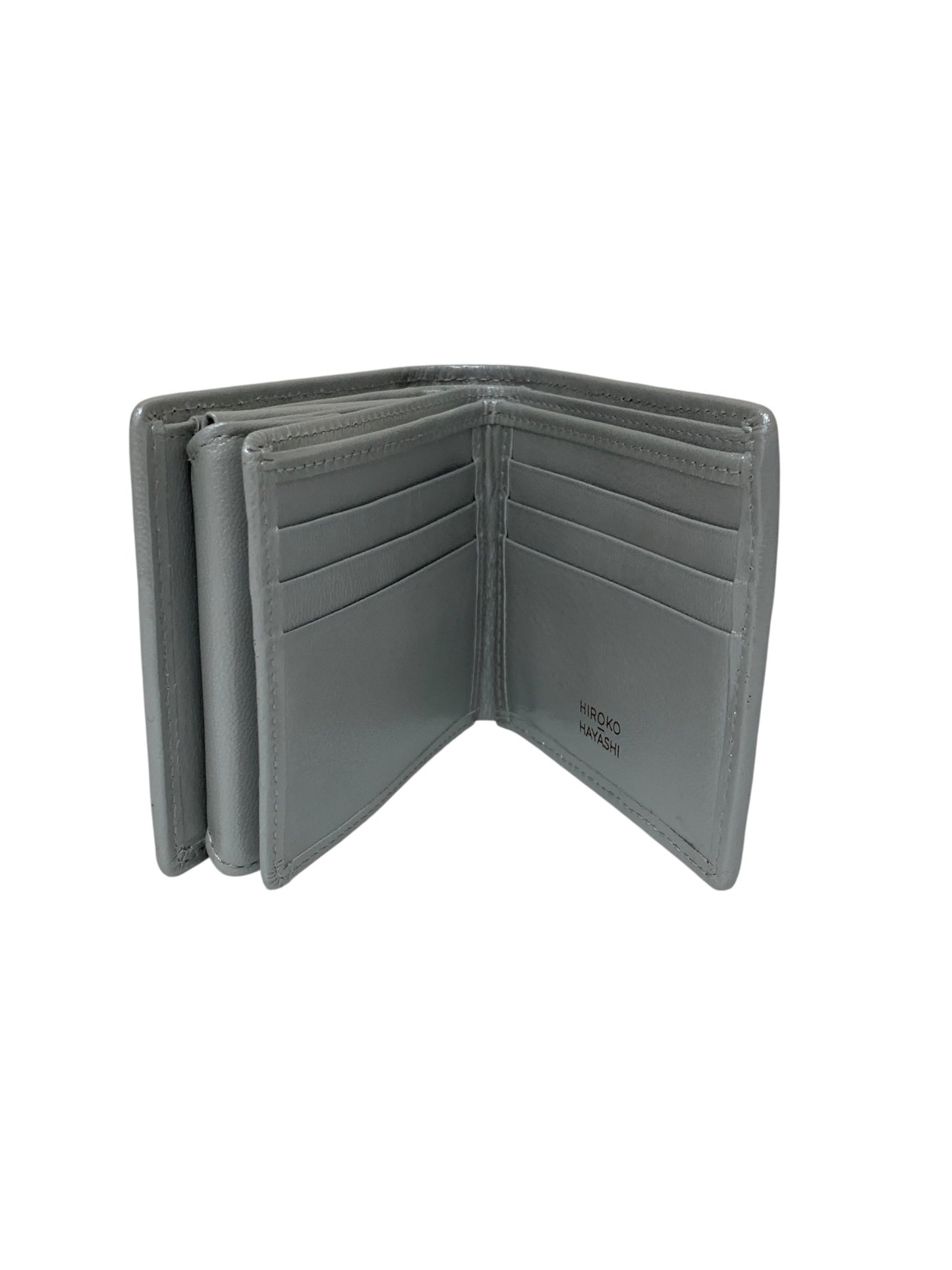 ヒロコハヤシ 709-11952 二つ折り財布 シルバー レザー IT59CFSBHDZ4