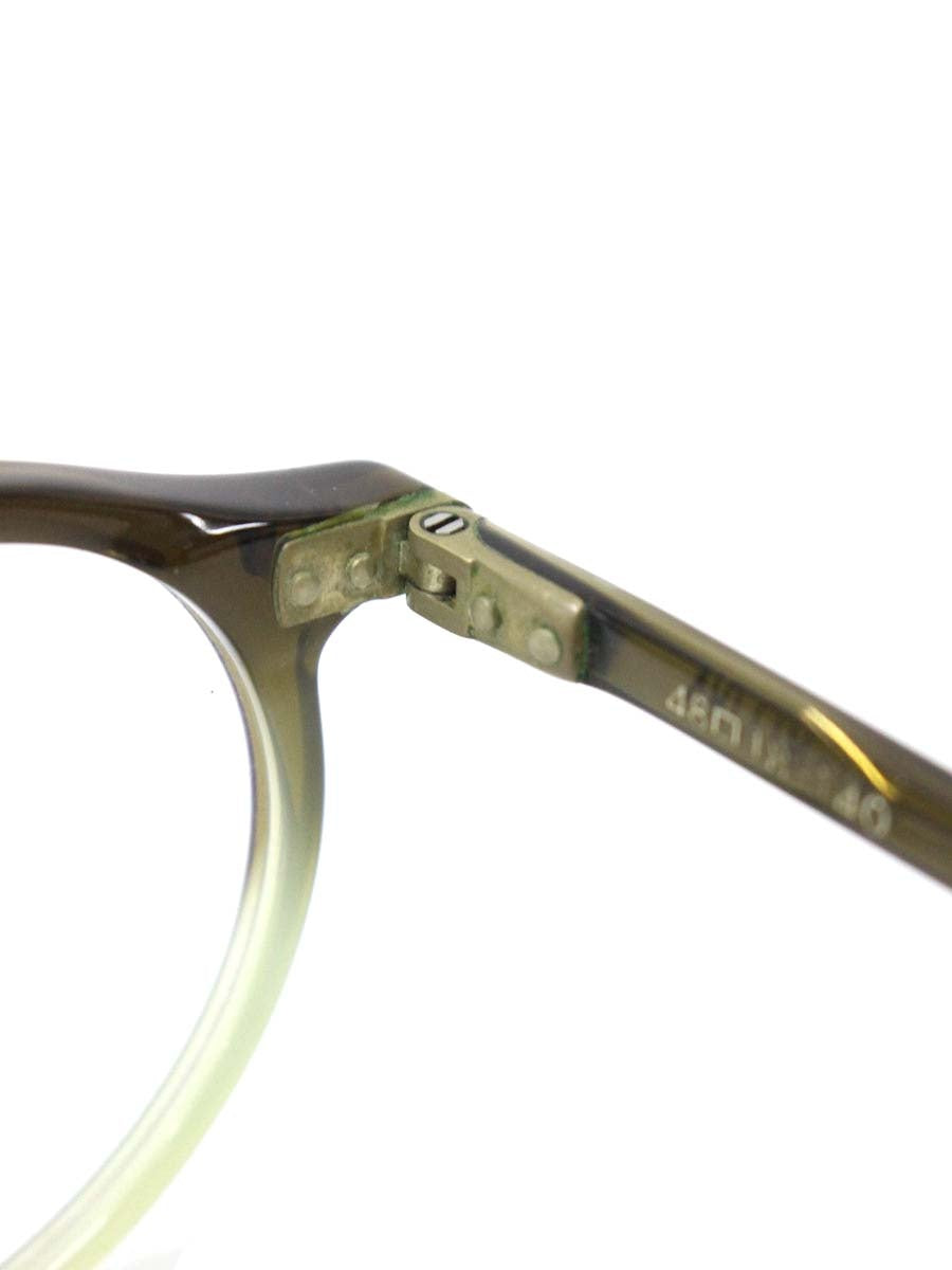 ルノア A5 Mod.226 メガネ グリーン ボストン セルフレーム col.22 ITIVMCBJZ26M