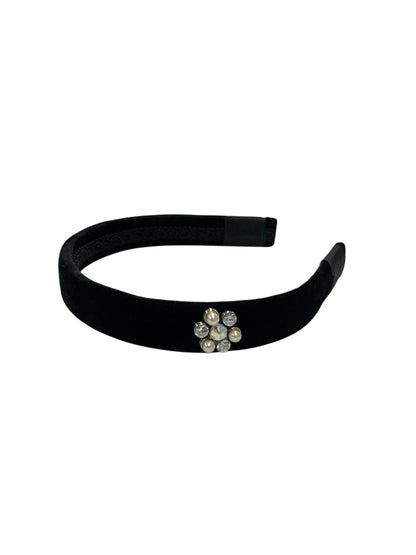 アッカ カチューシャ ブラック ヘアアクセサリー ベロア パールビジュー IT2UVZFZ64R4