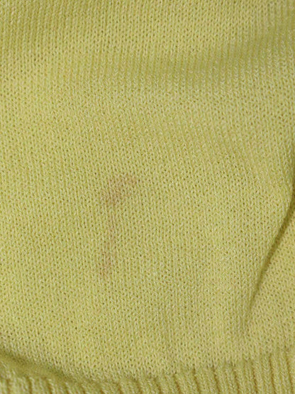 エムズグレイシー 518316 カーディガン 42 イエロー 袖リボン パフスリーブ IT3U466BPWUM