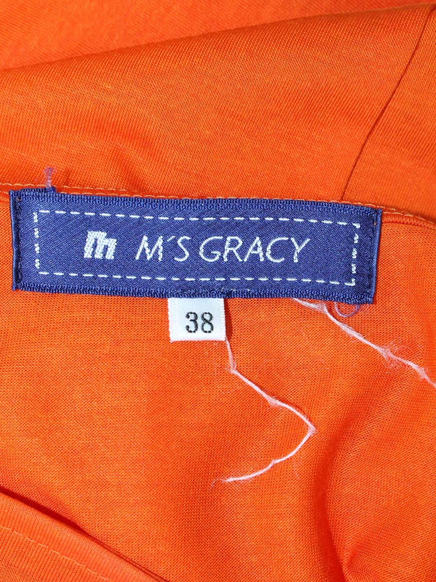 エムズグレイシー 725313 Tシャツ カットソー 38 オレンジ バックリボン ITNVJBTHEFAC