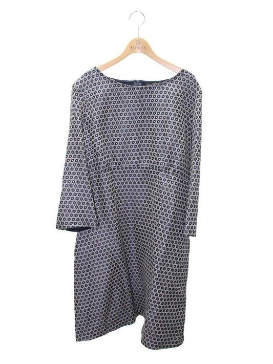 ウィークエンドマックスマーラ 522117876700 ワンピース XXL ネイビー フラワーモチーフ ITY6PXUSA2LU