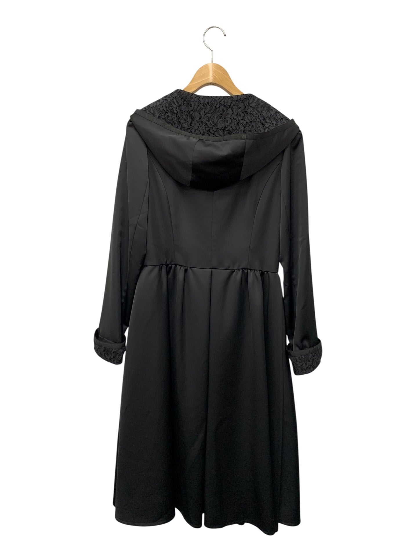 ルネ 6018030 コート 36 ブラック フーディー ラインストーンビジュー ITSFMQ28UPT4