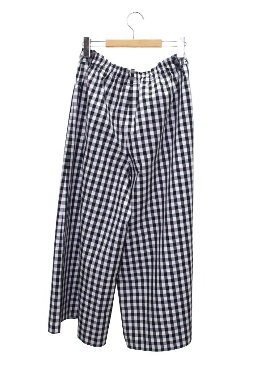 エムズグレイシー 216307 パンツ 40 ブラック/ホワイト ギンガムチェック IT1BY7KABFI4