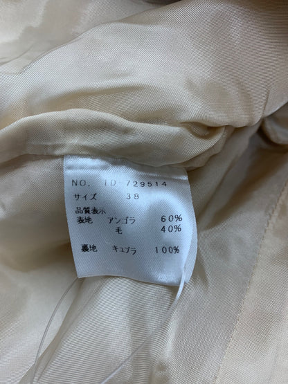 エムズグレイシー 729514 コート 38 ベージュ フリル アンゴラ混 ITFXYW4DAF7N 【SALE】