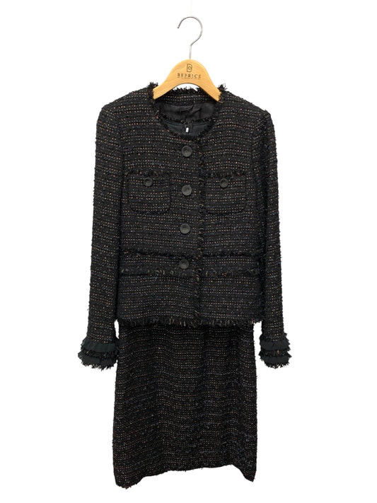 アナイ 10021-24-95-360/14021-24-95-360 ワンピーススーツ 36 ブラック ツイード IT9IZJCTO65R