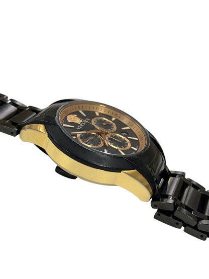 ヴェルサーチェ VEM8 腕時計 ブラック メデューサ クロノグラフ デイト ITD74F2J7KO0