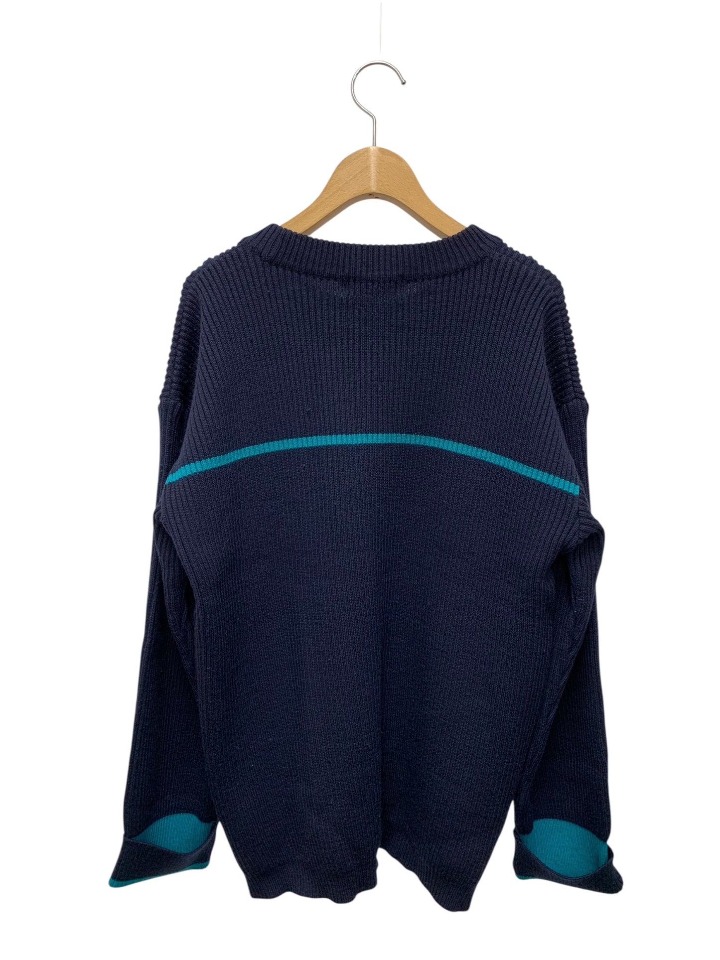 イッセイミヤケ ME33KN029 ニット M ネイビー ライン ウール IT8R99227EW6 【SALE】