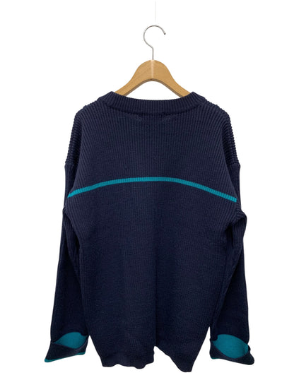 イッセイミヤケ ME33KN029 ニット M ネイビー ライン ウール IT8R99227EW6 【SALE】