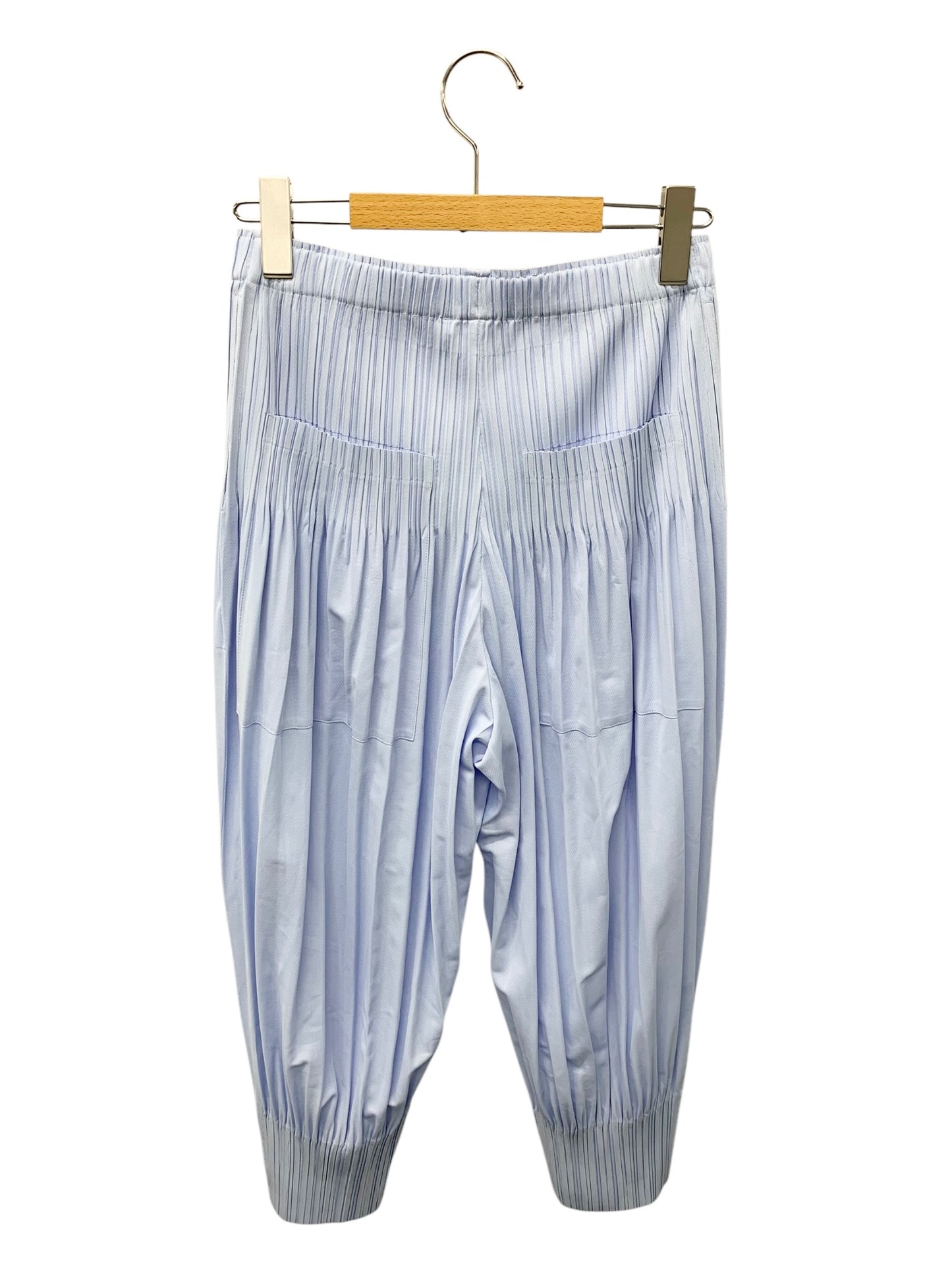 プリーツプリーズイッセイミヤケ OPAQUE BOTTOMS PP41JF251 パンツ 4 ブルー IT2KKU356RFC