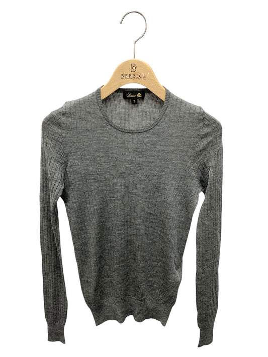 ドゥロワー 18Gカシミヤシルクリブ クルーネックニット 6513-106-0514 2 グレー ITK4WEP9ITNP