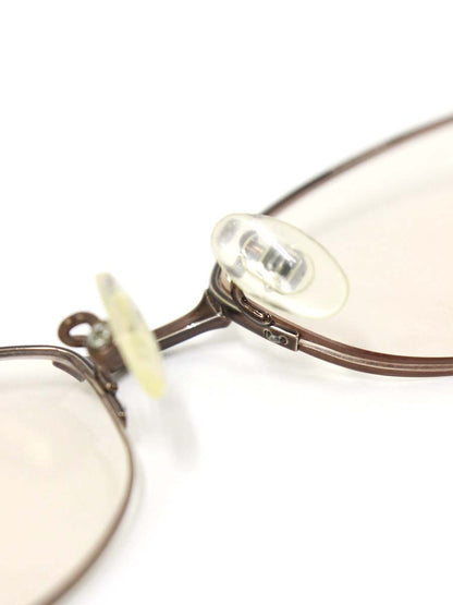 ラインアートシャルマン XL1008 メガネ ブラウン メタルフレーム ハーフリム オーバル ITYE9KXVO4YC