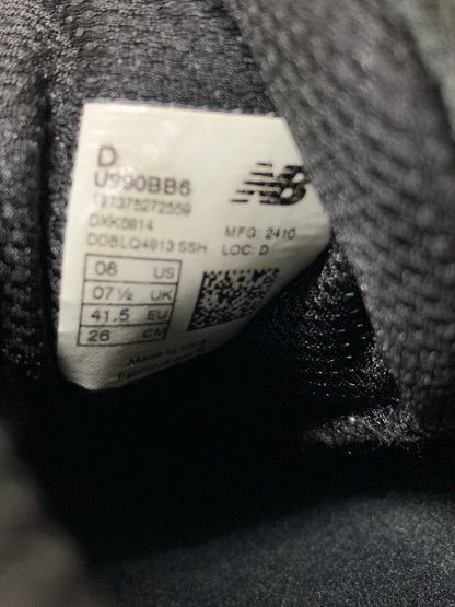 ニューバランス U990BB6 スニーカー 26 ブラック MADE IN U.S.A. ITAVPG9LMLB4