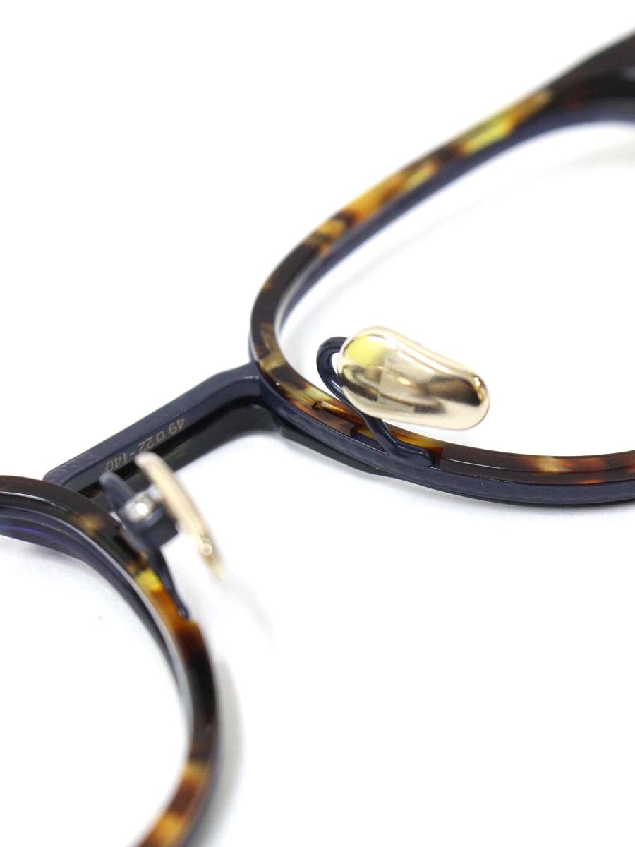 マスナガ AVIOR メガネ ネイビー ゴールド コンビフレーム ボストン べっ甲柄 bykenzo takada IT62HHK0HX6B