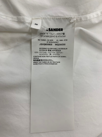 ジルサンダー JSXQ600605 WQ244300 シャツ 36 ホワイト ロング オーバーサイズ IT77E27EL0WK