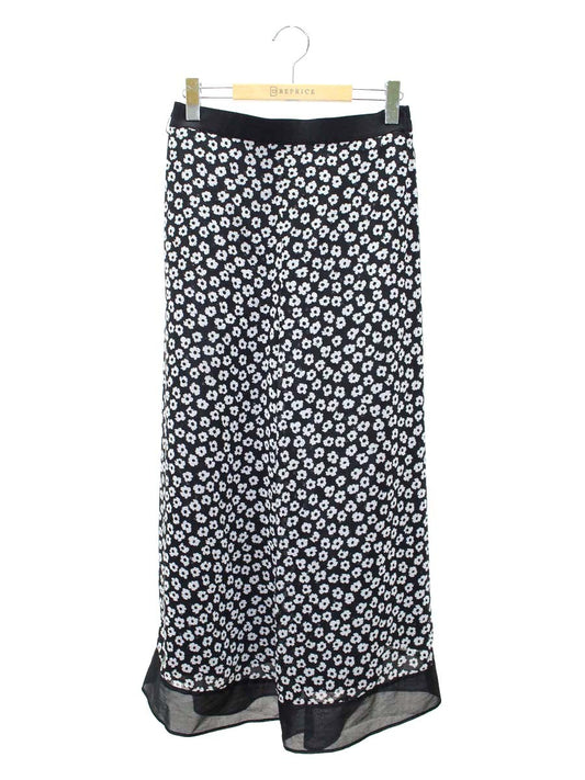 エムズグレイシー 416316 パンツ 38 ブラック フラワーモチーフ ドット柄 IT99RURSAQ1I