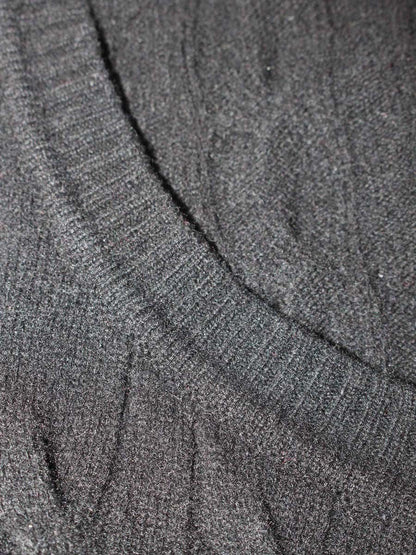 ヴィヴィアンウエストウッドレッドレーベル 16-12-132016 カーディガン M ブラック クルーネック ケーブル ロゴ刺繍 ITX7I2JHPSTQ 【SALE】