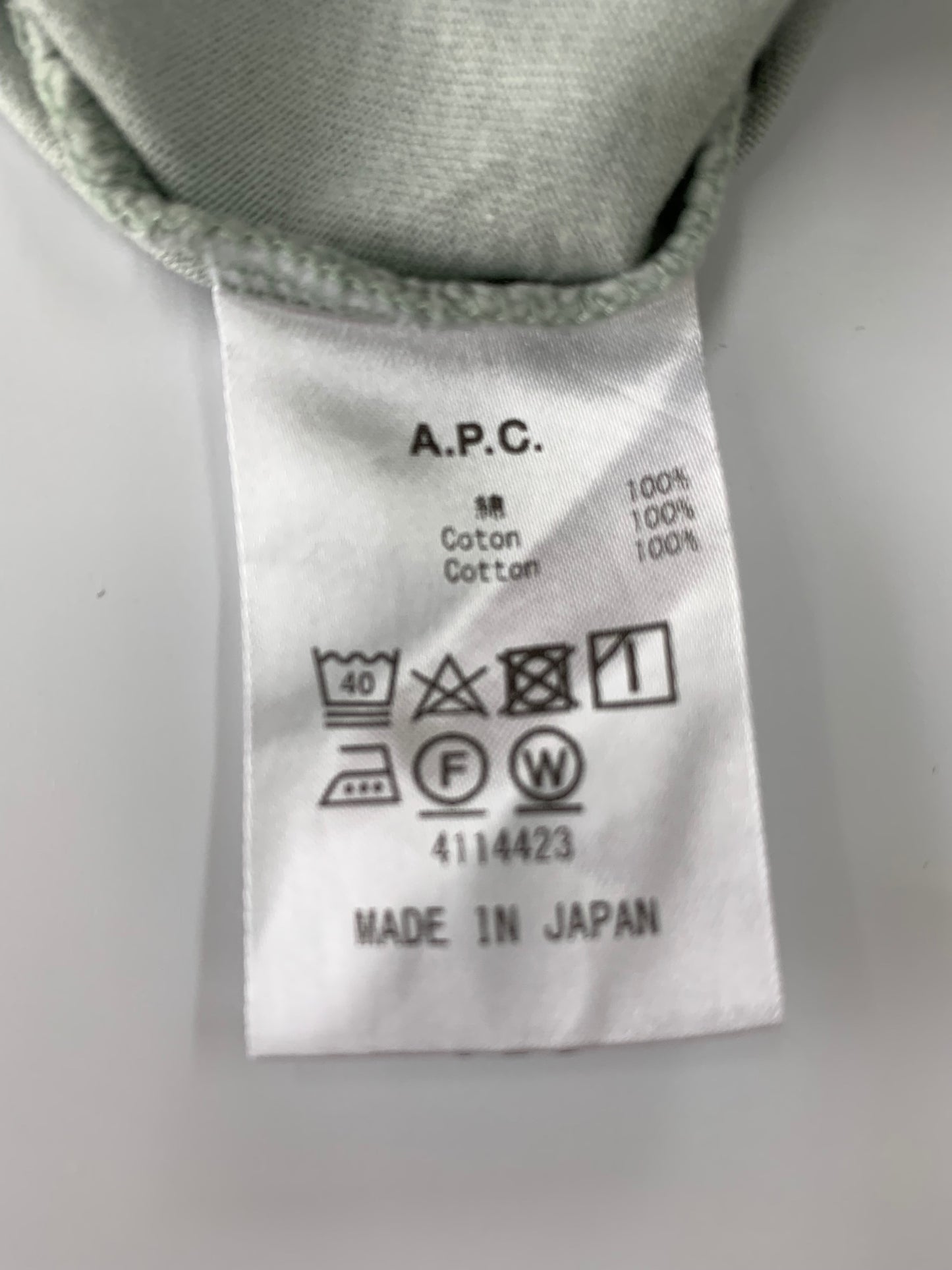 アーペーセー 24235-1-90061 Tシャツ L ブルー ロゴ 刺繍 ITPHMDDRAZZE