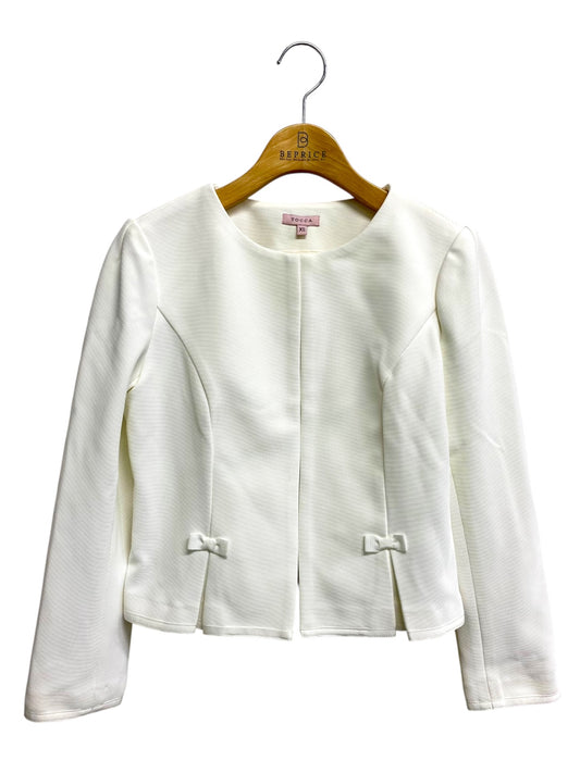 トッカ KKTOYM0200 ジャケット XS ホワイト ノーカラー リボン ITD8D7OHS9DC