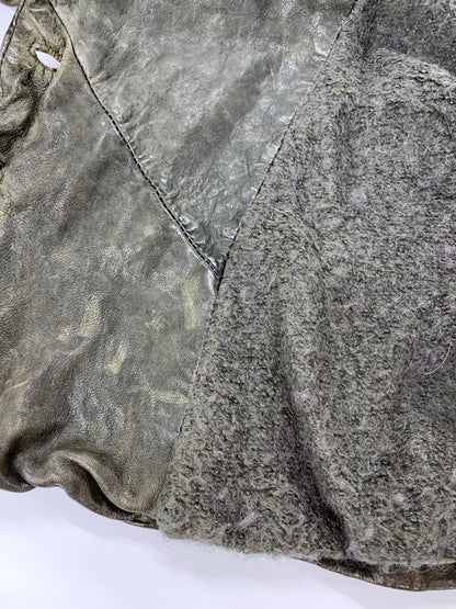 ジョルジオブラット A0509L JM116 レザージャケット 40 カーキグリーン ラムレザー 羊革 ITFVW0B8I2L8