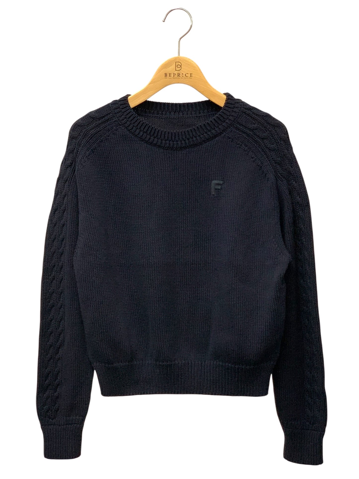 フォクシーブティック Knit Top Ellie 44144 ニット 38 ネイビー ケーブル IT8XJ32XD00I