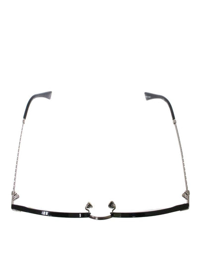 ヨウジヤマモト 19-0021-2 メガネ ブラック/シルバー コンビフレーム フルリム サーモントブロー ウェリントン ITXDMPARFO4C