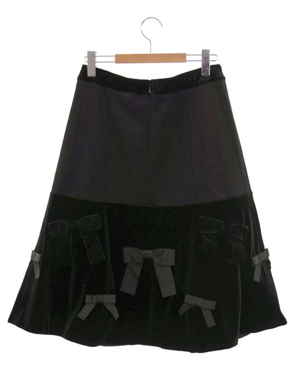 スーパービューティー スカート 42 ブラック ベロア リボン ITR0NH601UZU 【SALE】