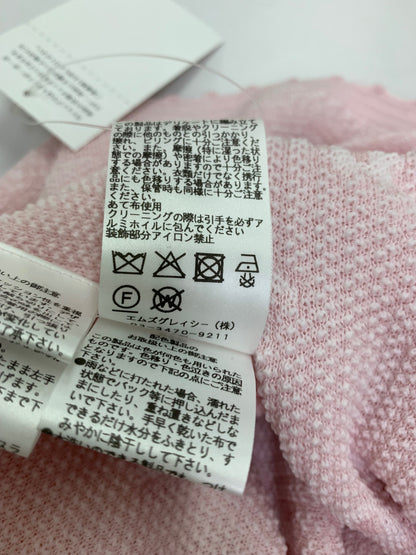 エムズグレイシー お花フクレジャガードニット 618103 カーディガン 38 ピンク ITNP4C7W8MSE