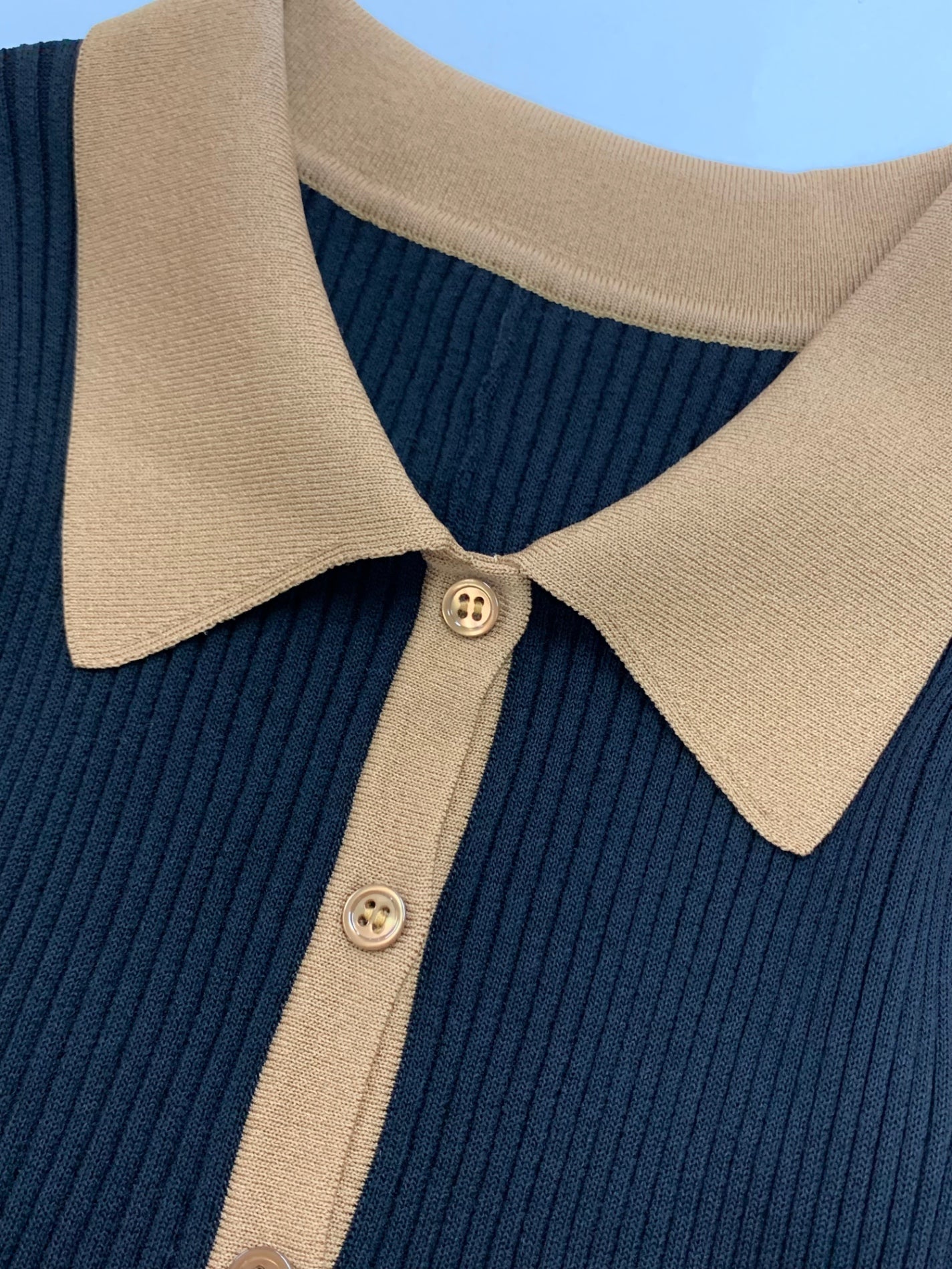 フォクシーブティック Knit Dress Birdie 44647 ワンピース 40 ブラック ニット ポロ襟 IT22F10P8FV0