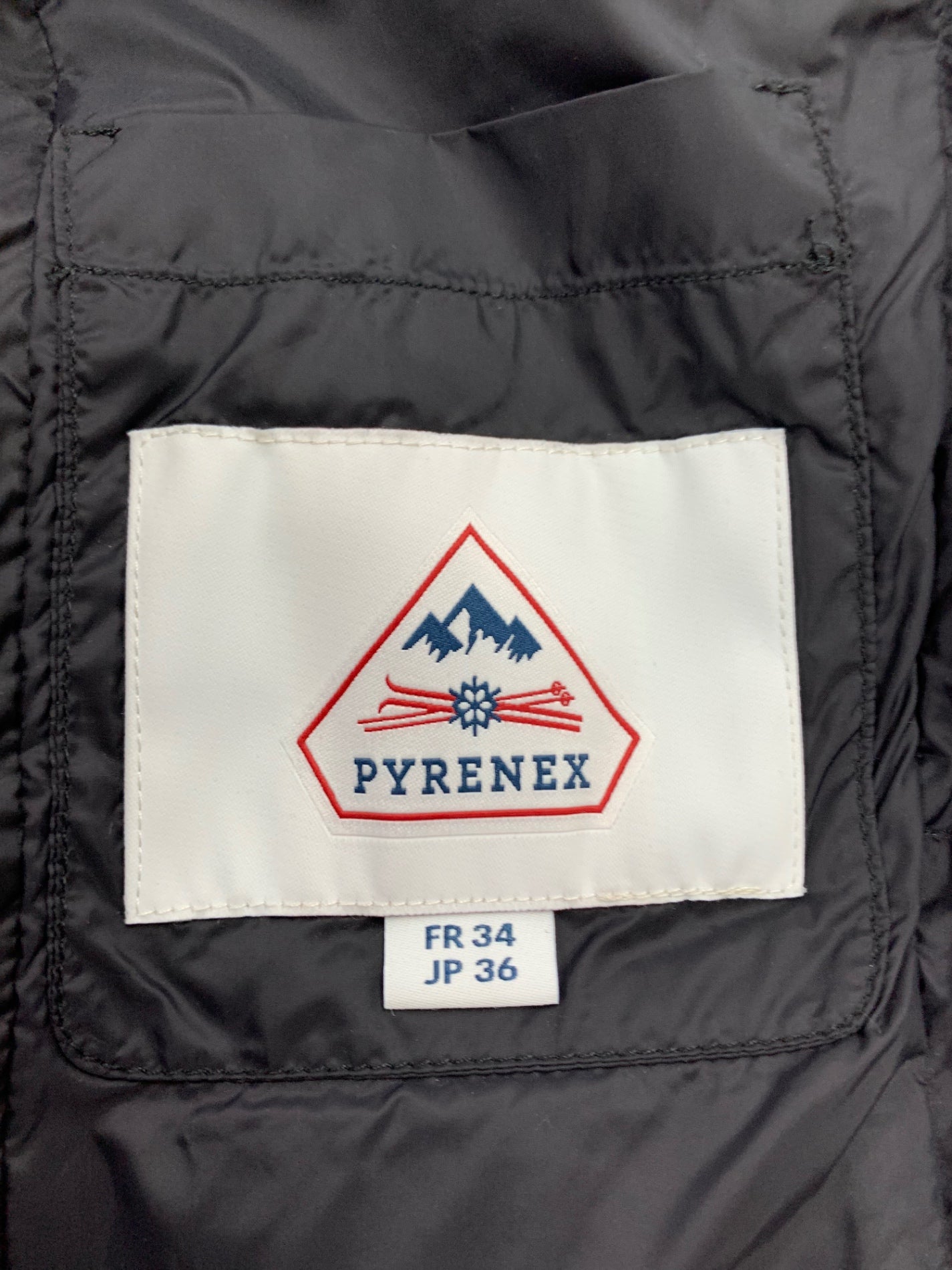 ピレネックス コクーン HWO058P0009WT2 ダウンジャケット 36 ブラック ノーカラー IT3QHR03V2ZU